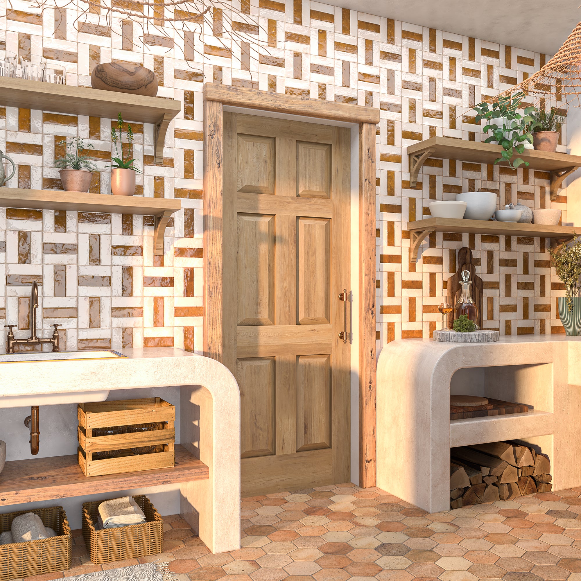 Linen Beige Zellige Tile 2x6 Bejmat: Classic Style Option – LiLi Tile