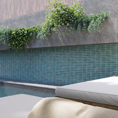 Oasis Blue Zellige Tile - 2x6 Bejmat