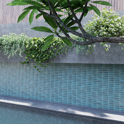 Oasis Blue Zellige Tile - 2x6 Bejmat