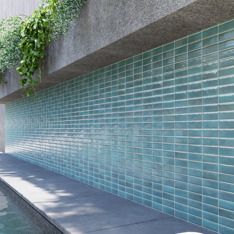 Oasis Blue Zellige Tile - 2x6 Bejmat