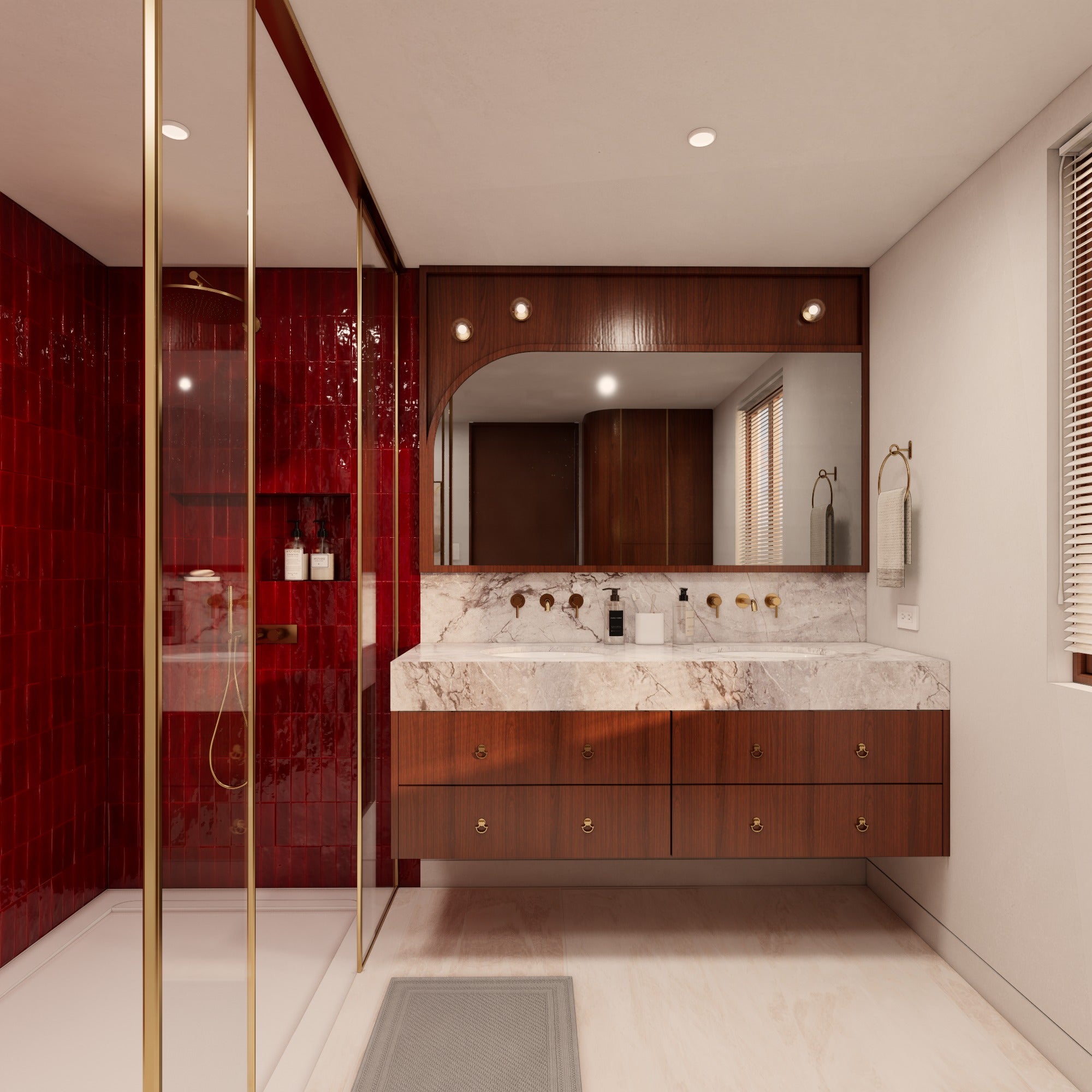 Paprika Red Zellige Tile 2x6 Bejmat: Vibrant Hue for Space – LiLi Tile