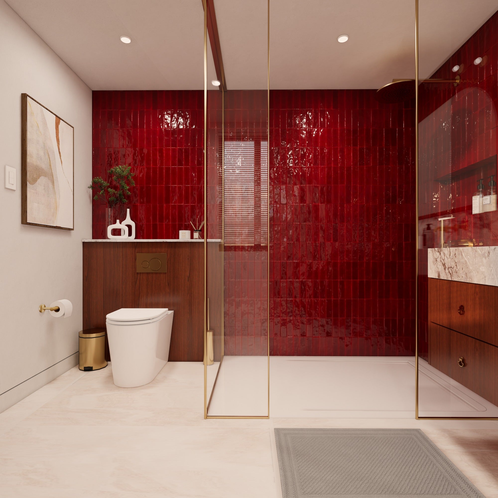 Paprika Red Zellige Tile - 2x6 Bejmat | Handmade Zellige – LiLi Tile