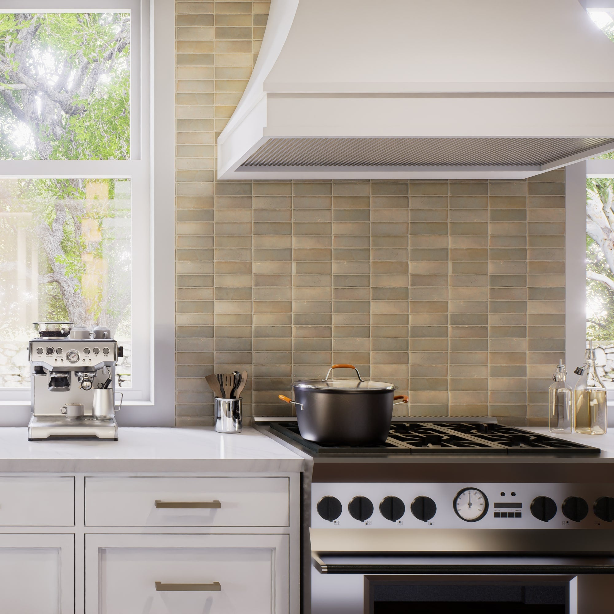 Thyme Green Zellige Tile 2x6 Bejmat | Elegant & Unique – LiLi Tile