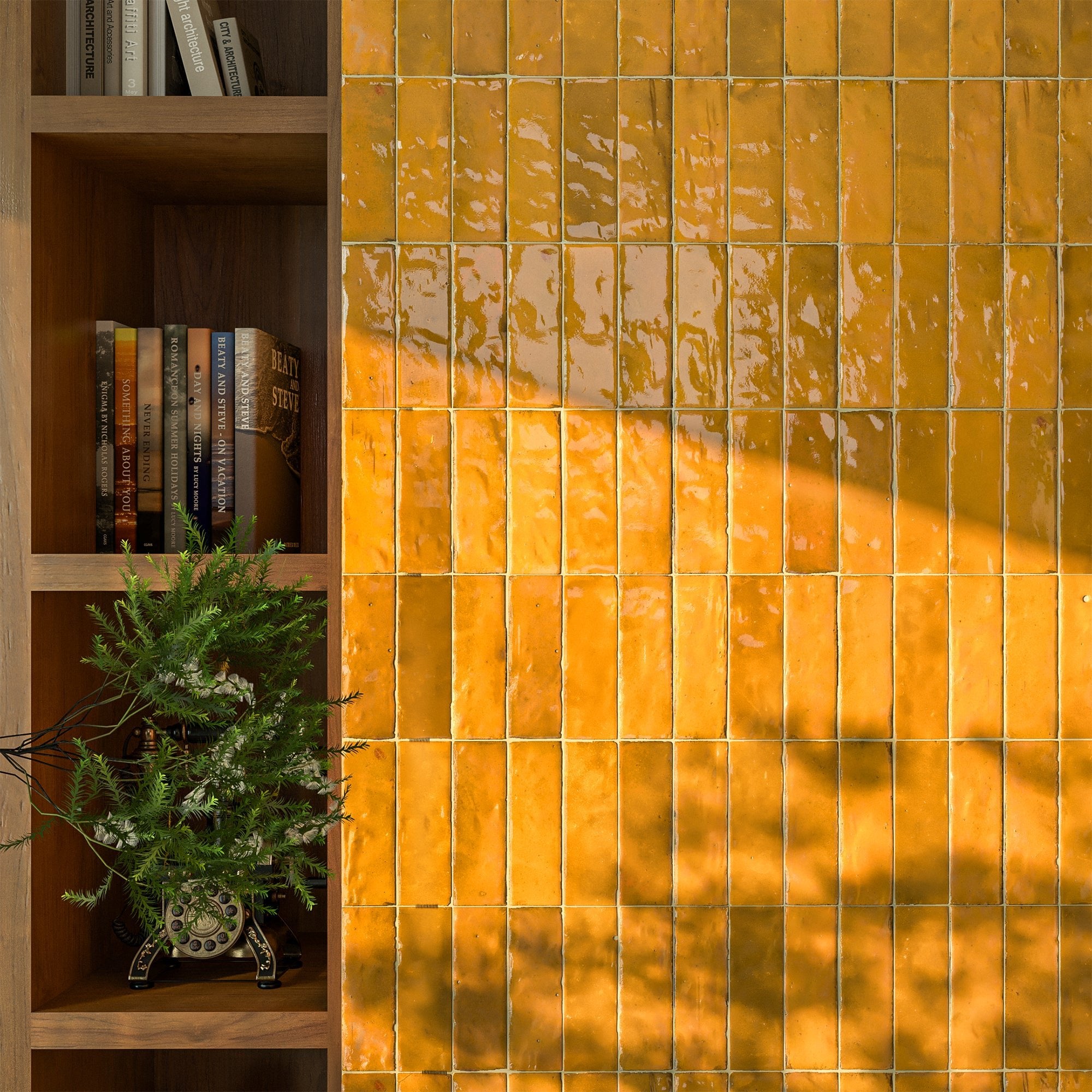 Turmeric Zellige Tile - Stylish Bejmat 2x6 Design Option – LiLi Tile