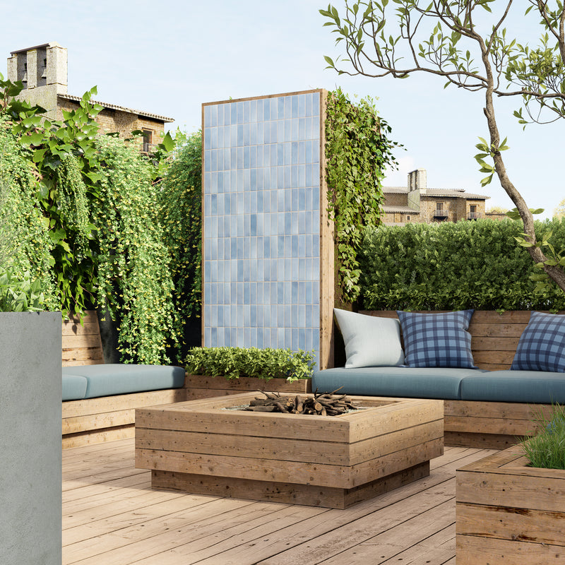 Wisteria Blue Zellige Tile - 2x6 Bejmat