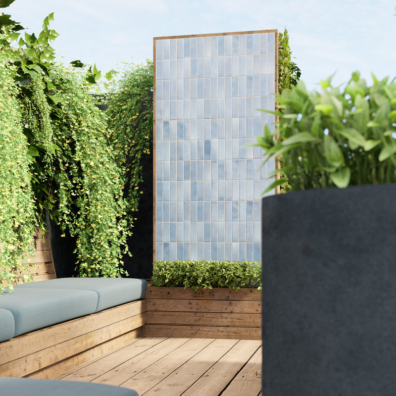 Wisteria Blue Zellige Tile - 2x6 Bejmat