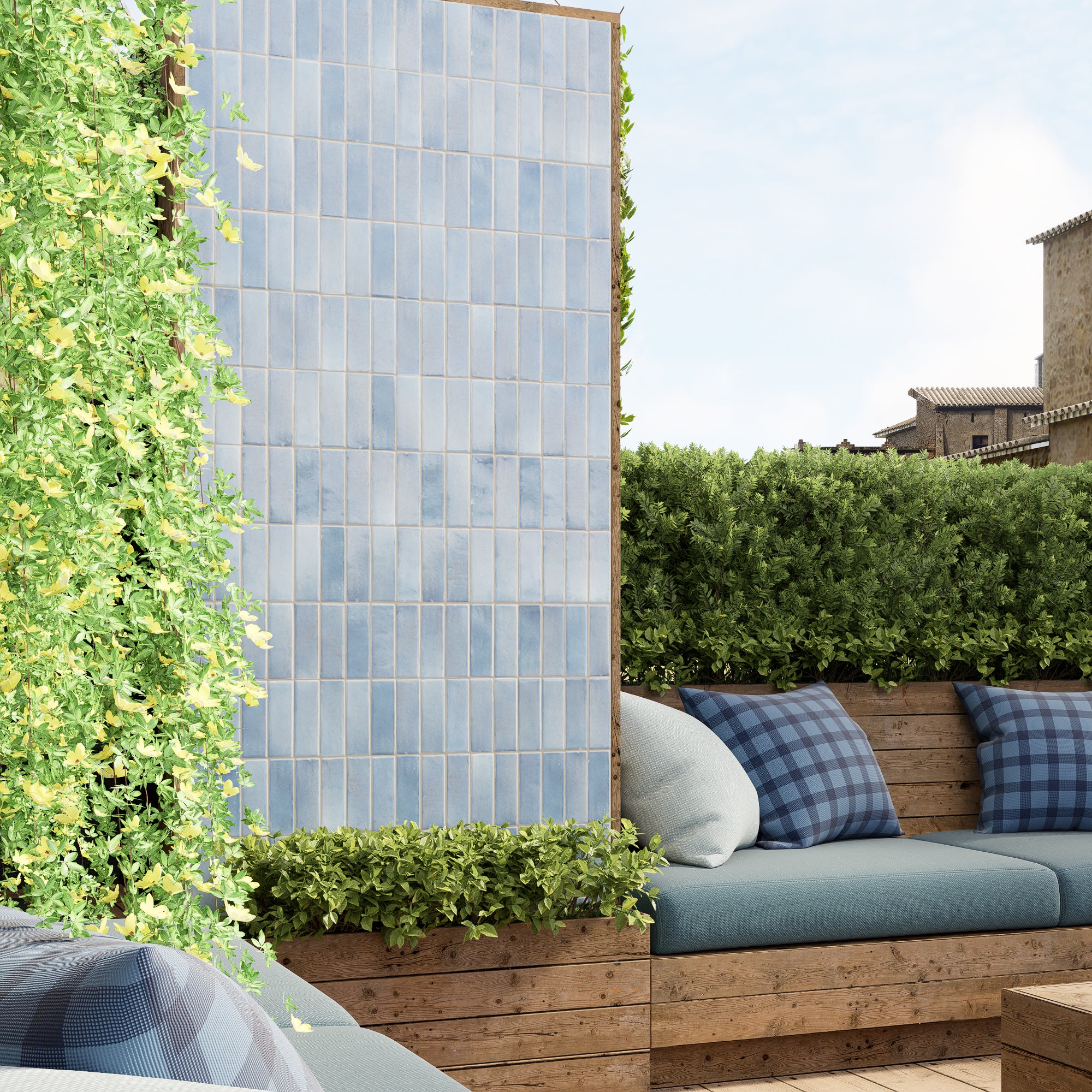 Wisteria Blue Zellige Tile - 2x6 Bejmat – LiLi Tile