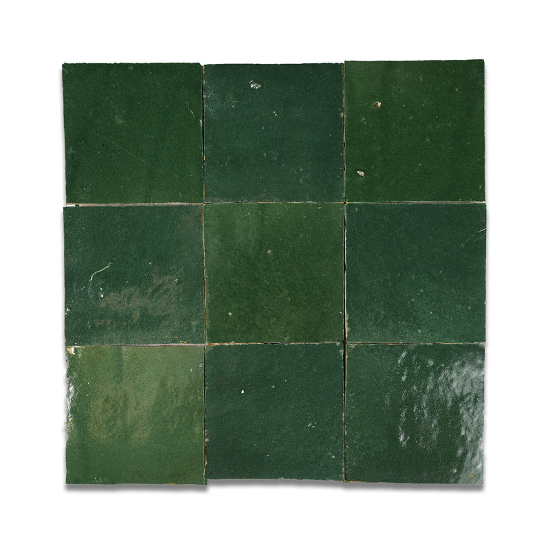 Medina Emerald Zellige Tile - 4x4 Square