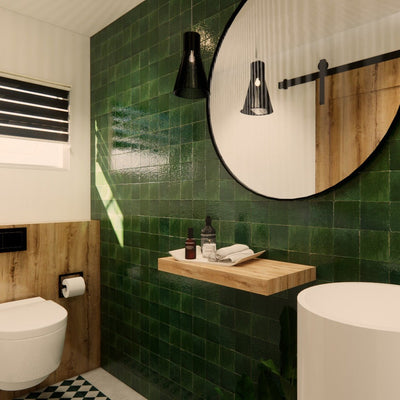 Medina emerald green bathroom