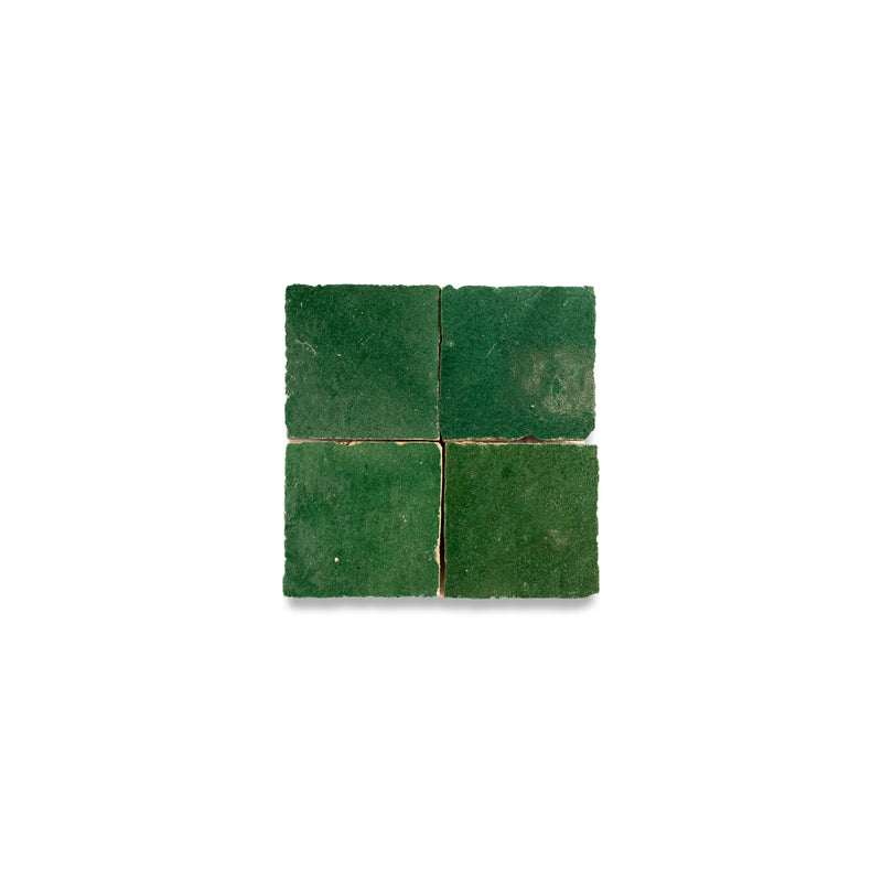 Medina Emerald Zellige Tile - 2x2 Mosaic