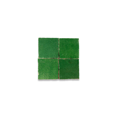 Cactus Green Zellige Tile - 2x2 Mosaic