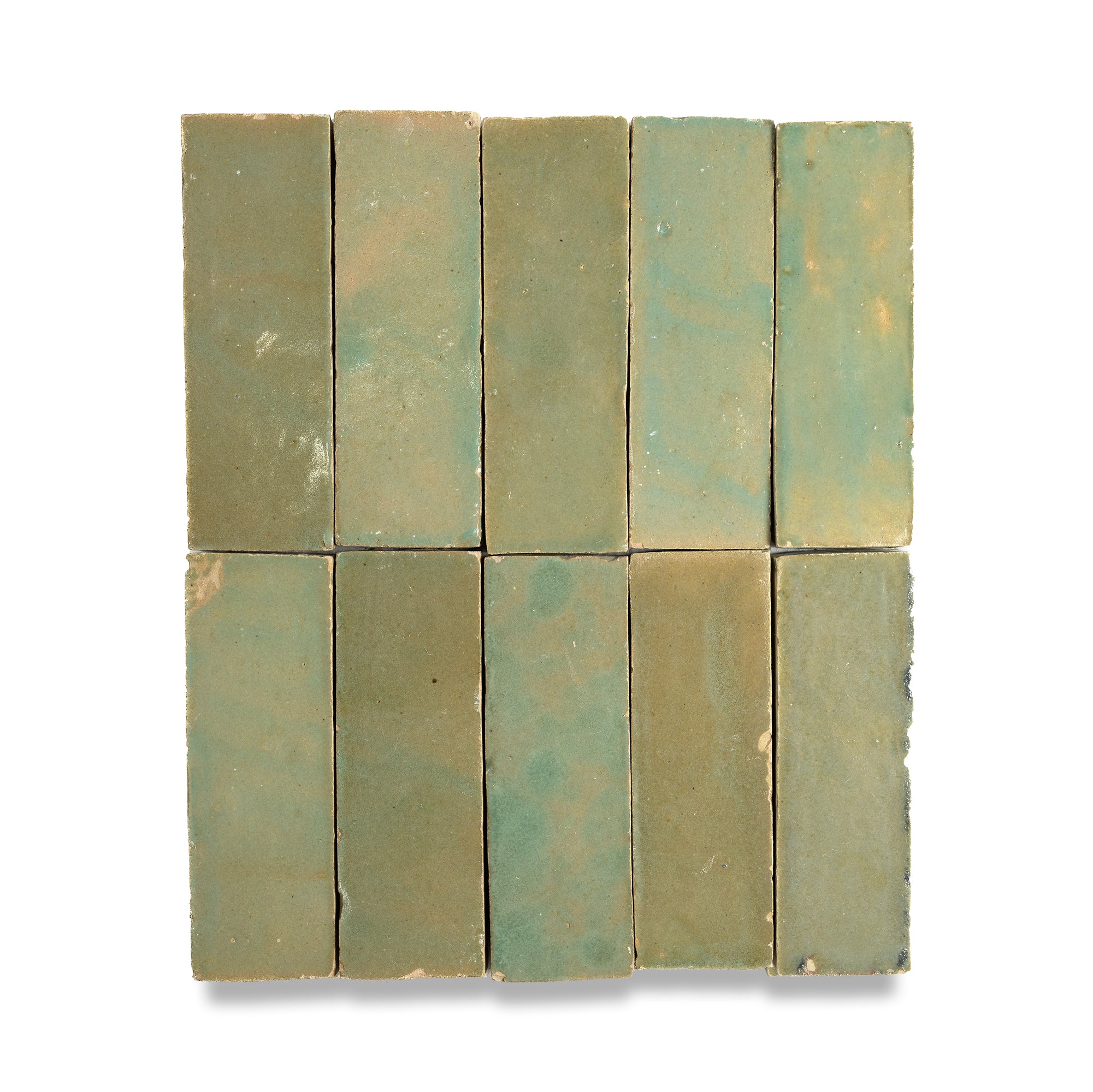 Agave Green Zellige Tile 2x6 Bejmat: Handcrafted Beauty – LiLi Tile