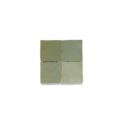 Agave Green Zellige Tile - 2x2 Mosaic