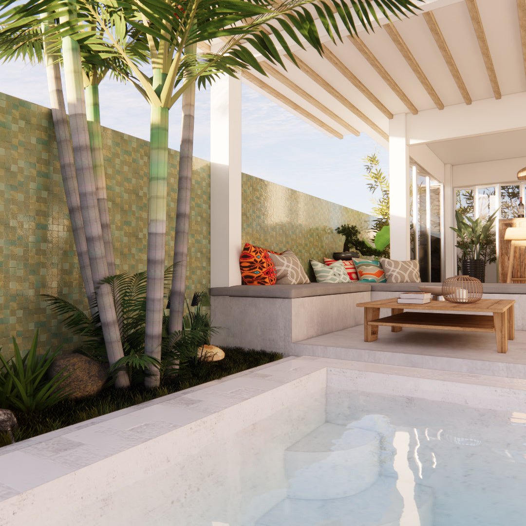 Agave Green Zellige Tile 2x2 Mosaic - Elegant and Unique Tile