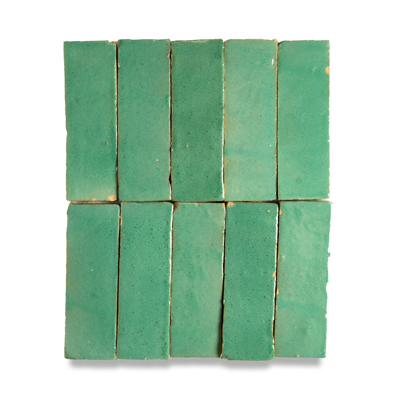 River Green Zellige Tile - 2x6 Bejmat