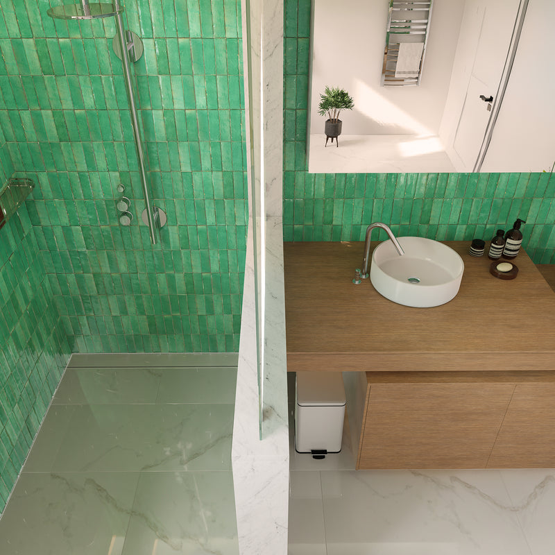 River Green Zellige Tile - 2x6 Bejmat