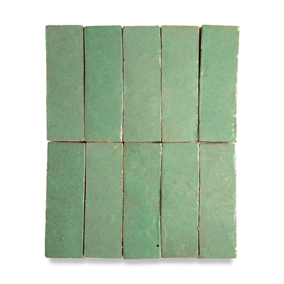 Mint Leaf Zellige Tile - 2x6 Bejmat