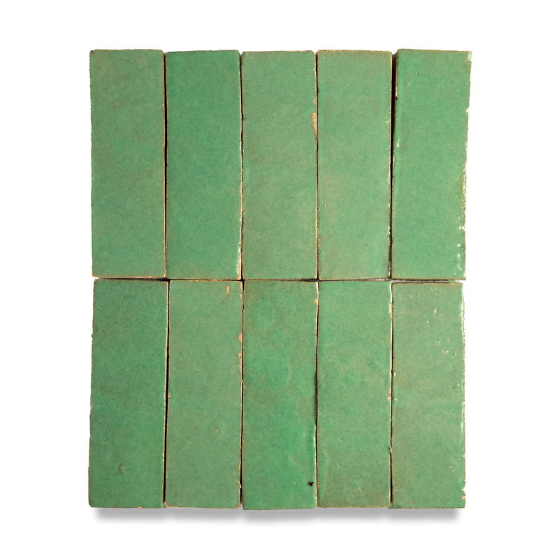 Mint Leaf Zellige Tile - 2x6 Bejmat