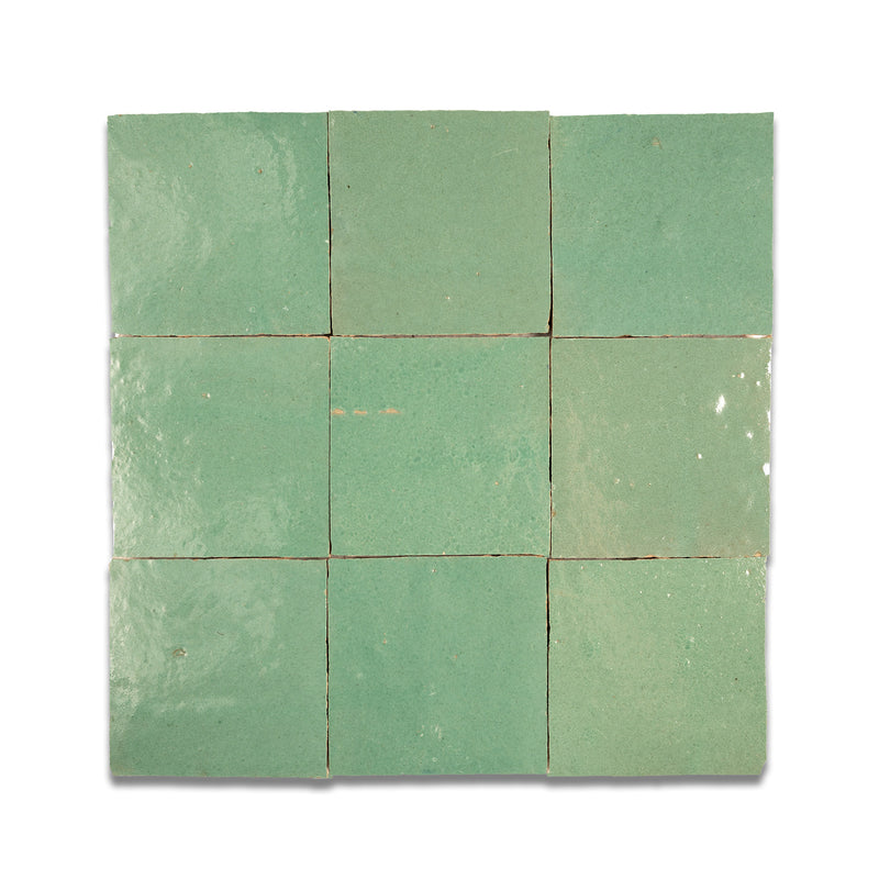 Mint Leaf Zellige Tile - 4x4 Square