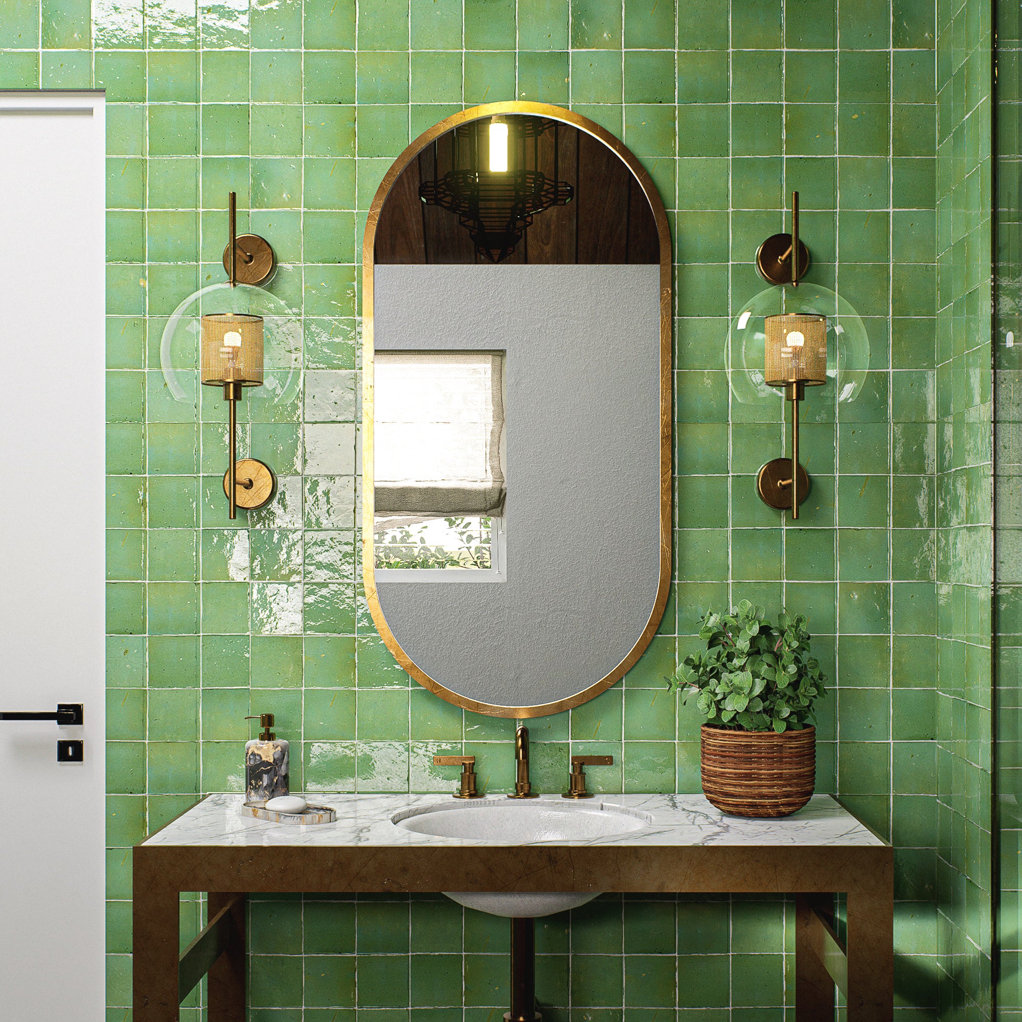 Mint Leaf Zellige Tile 4x4 Square : Elevate Your Design – LiLi Tile