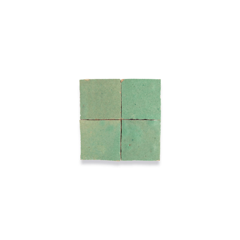 Mint Leaf Zellige Tile - 2x2 Mosaic