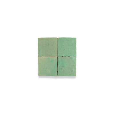 Mint Leaf Zellige Tile - 2x2 Mosaic