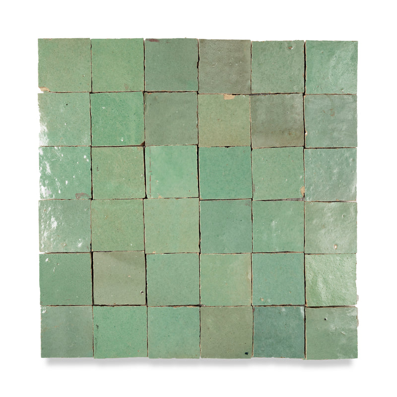 Mint Leaf Zellige Tile - 2x2 Mosaic