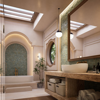 Moroccan Jade Zellige Tile - 2x2 Mosaic
