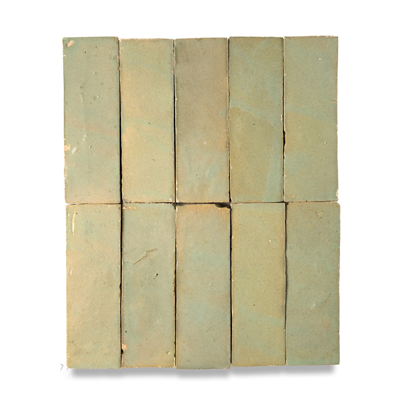 Thyme Green Zellige Tile - 2x6 Bejmat