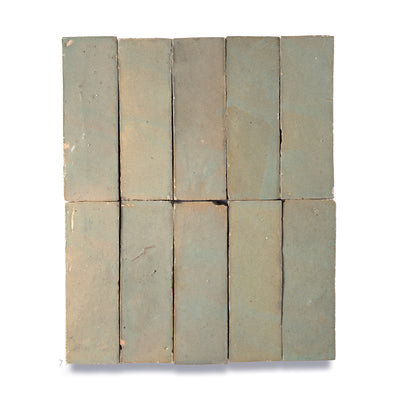 Thyme Green Zellige Tile - 2x6 Bejmat