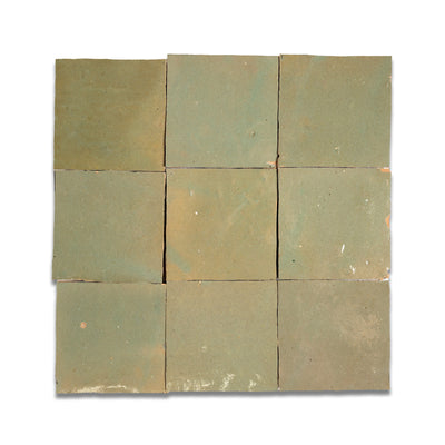 Thyme Green Zellige Tile - 4x4 Square