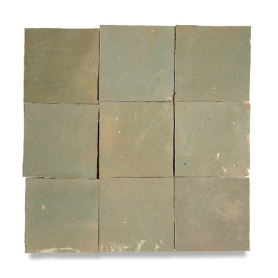 Thyme Green Zellige Tile - 4x4 Square