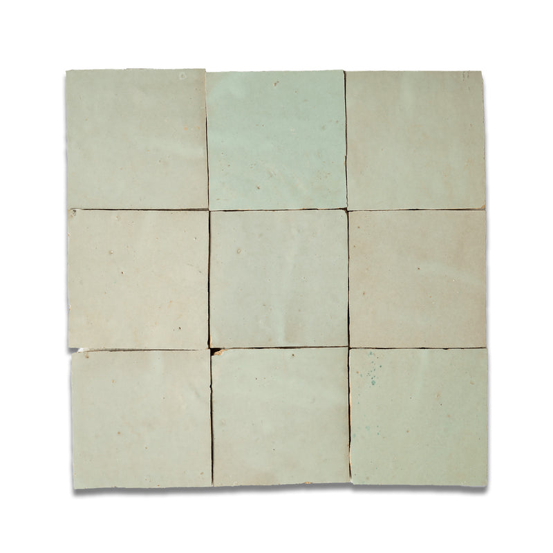 Sage Dust Zellige Tile - 4x4 Square