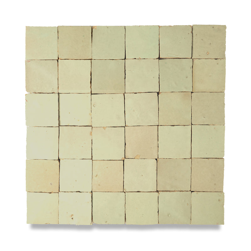 Sage Dust Zellige Tile - 2x2 Mosaic