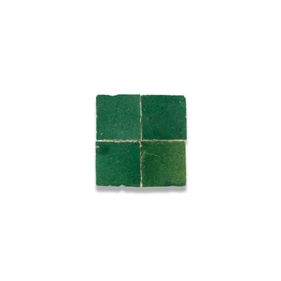 Beetle Green Zellige Tile - 2x2 Mosaic