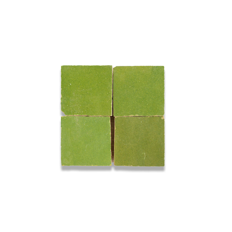 Cardamom Green Zellige Tile - 2x2 Mosaic