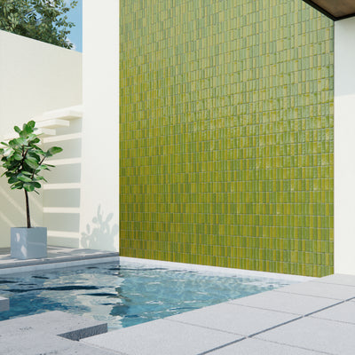 Lime Green Zellige Tile - 2x6 Bejmat