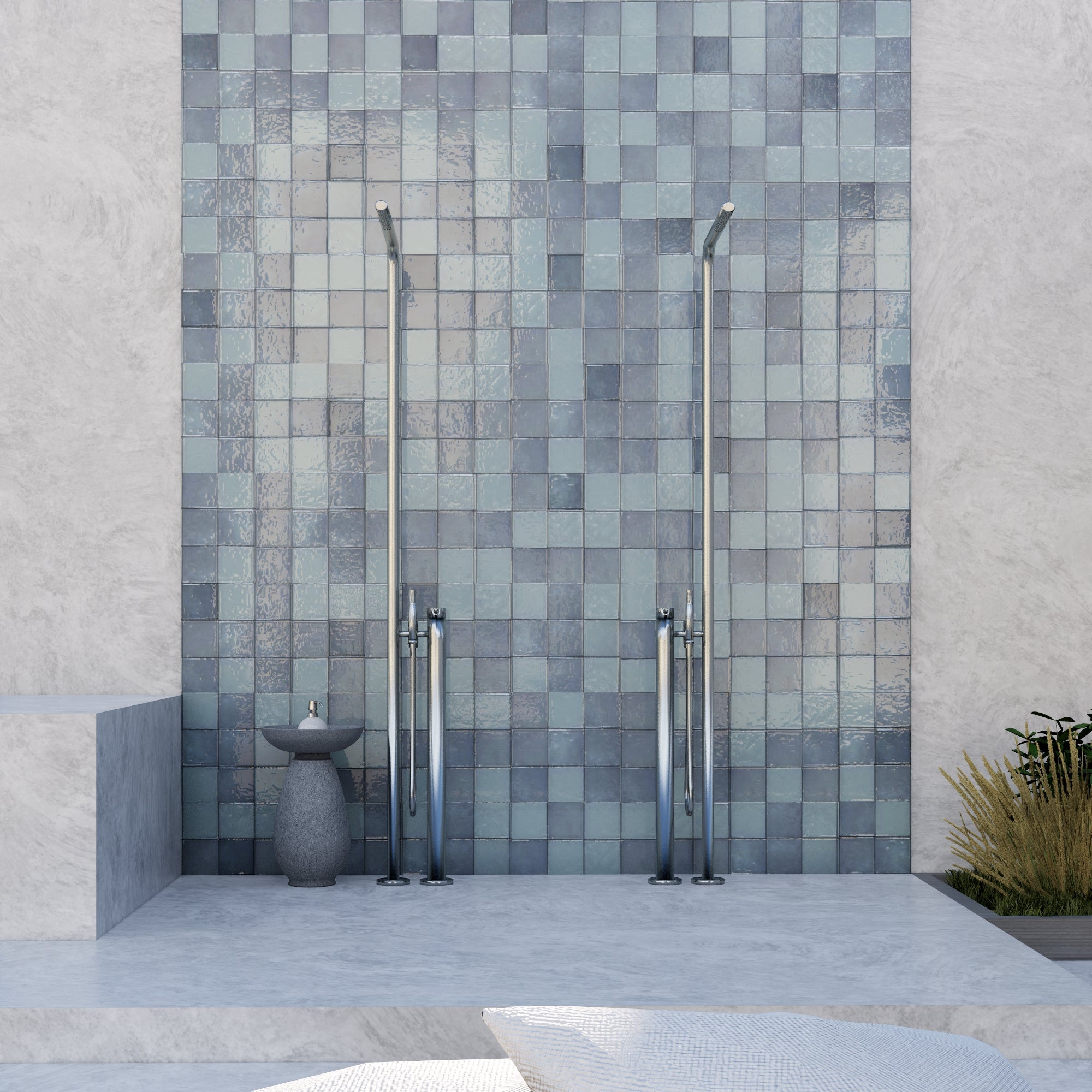 Denim Blue Zellige Tile - Handcrafted Clay Tiles (4x4) – LiLi Tile