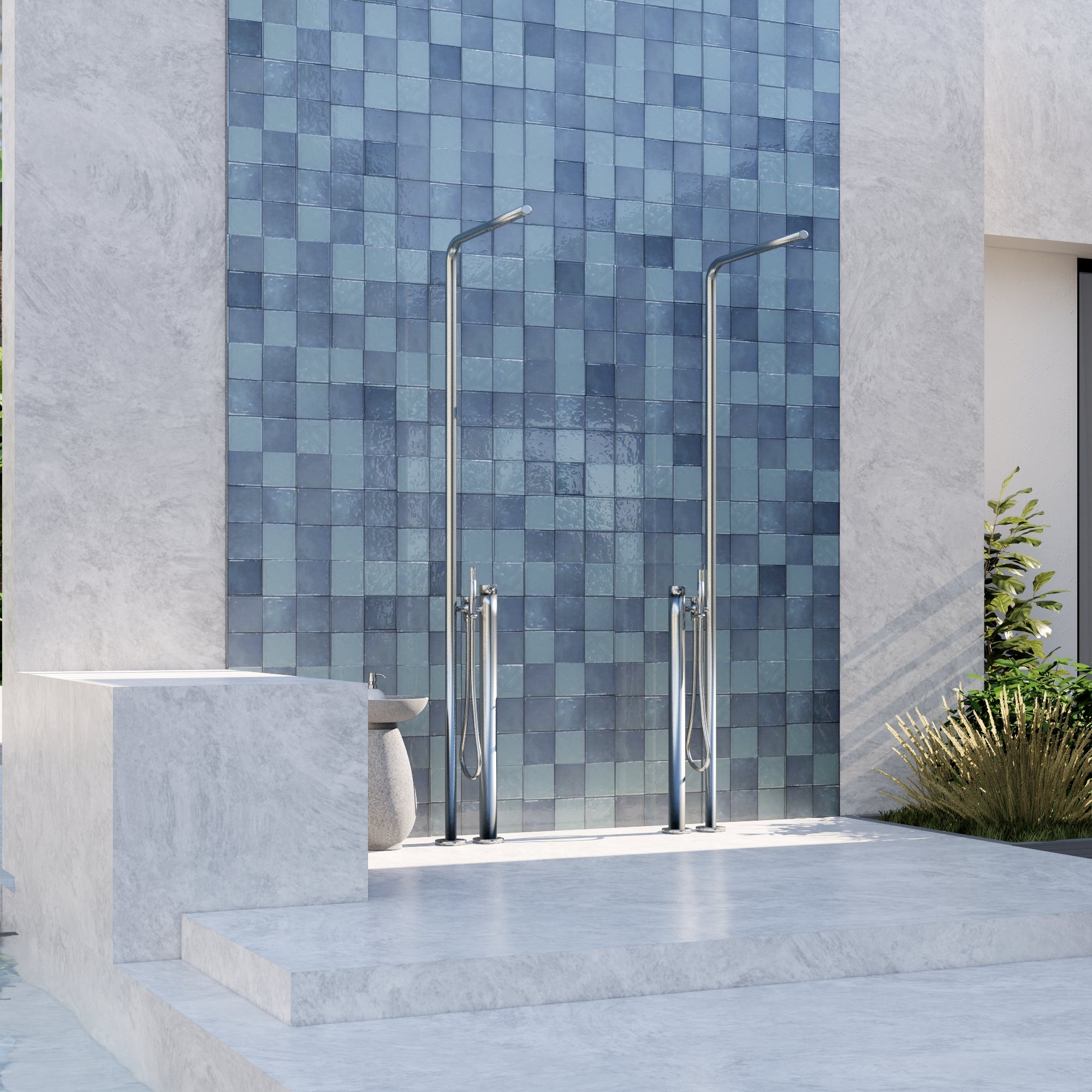 Denim Blue Zellige Tile - Handcrafted Clay Tiles (4x4) – LiLi Tile