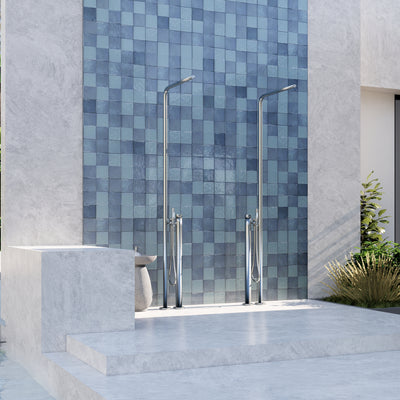 Denim Blue Zellige Tile - 4x4 Square