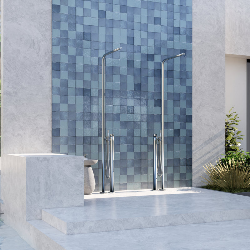 Denim Blue Zellige Tile - 4x4 Square