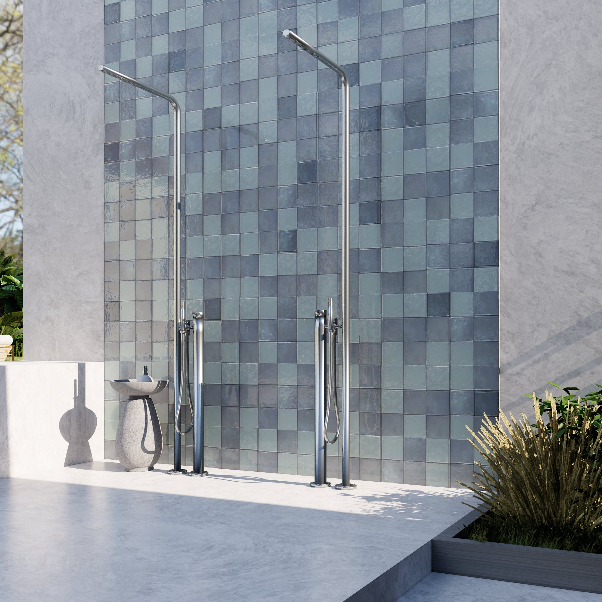 Denim Blue Zellige Tile - Handcrafted Clay Tiles (4x4) – LiLi Tile