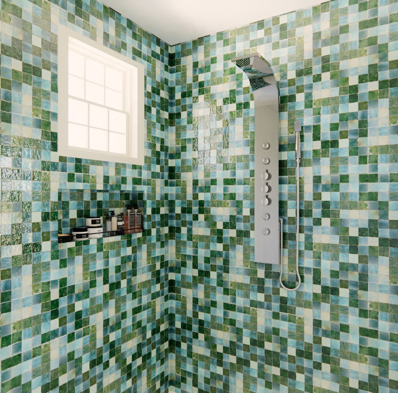 Denim Blue Zellige Tile - 2x2 Mosaic