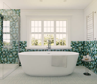 Denim Blue Zellige Tile - 2x2 Mosaic