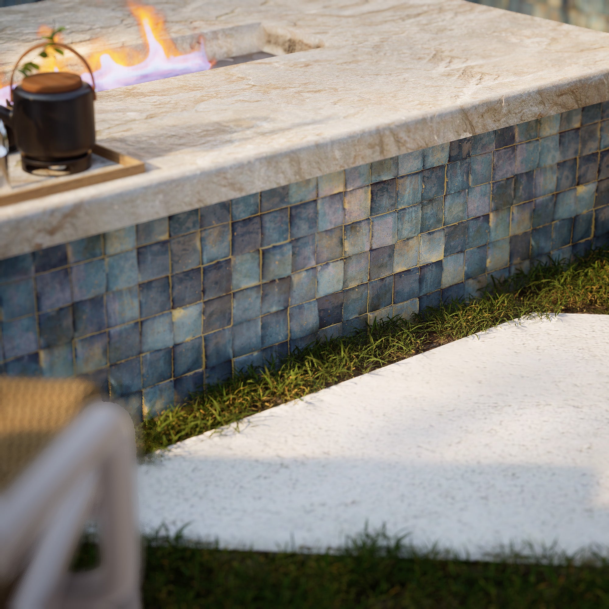 Denim Blue Zellige Tile 2x2 Mosaic: A Creative Design Choice