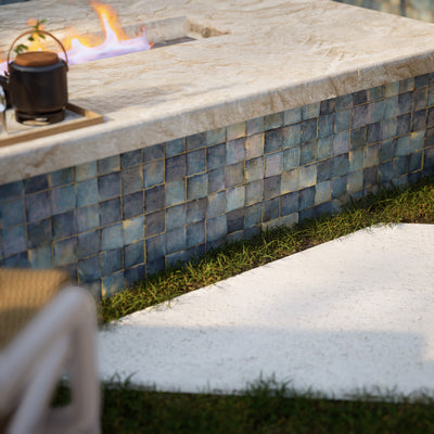 Denim Blue Zellige Tile - 2x2 Mosaic