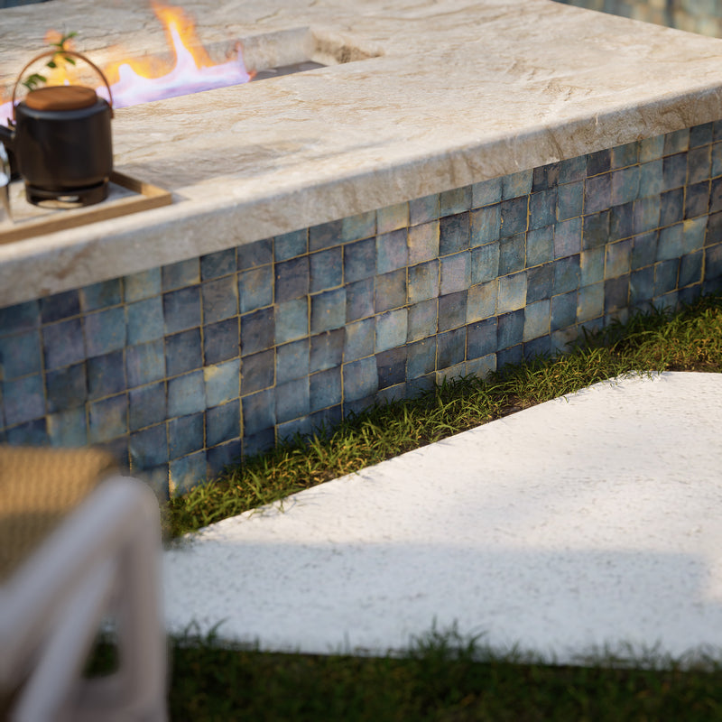 Denim Blue Zellige Tile - 2x2 Mosaic