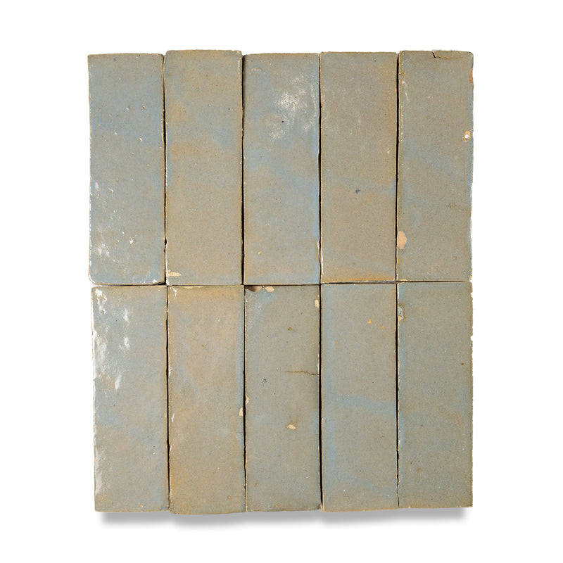 Mirage Blue Zellige Tile - 2x6 Bejmat