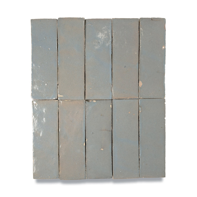 Mirage Blue Zellige Tile - 2x6 Bejmat