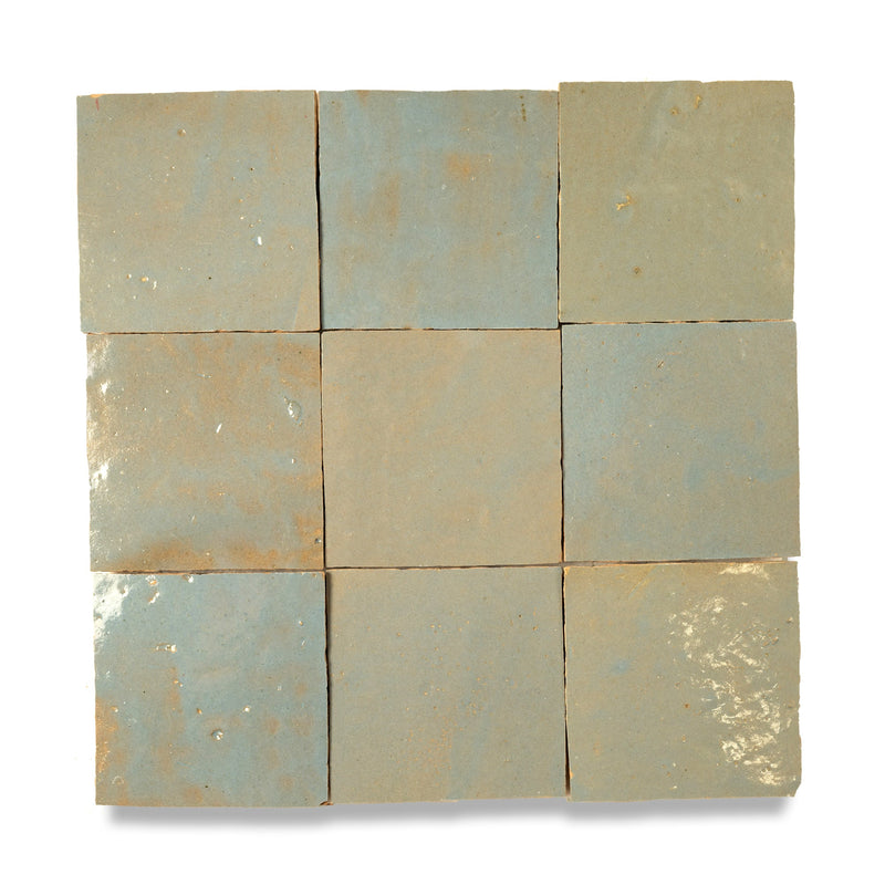 Mirage Blue Zellige Tile - 4x4 Square